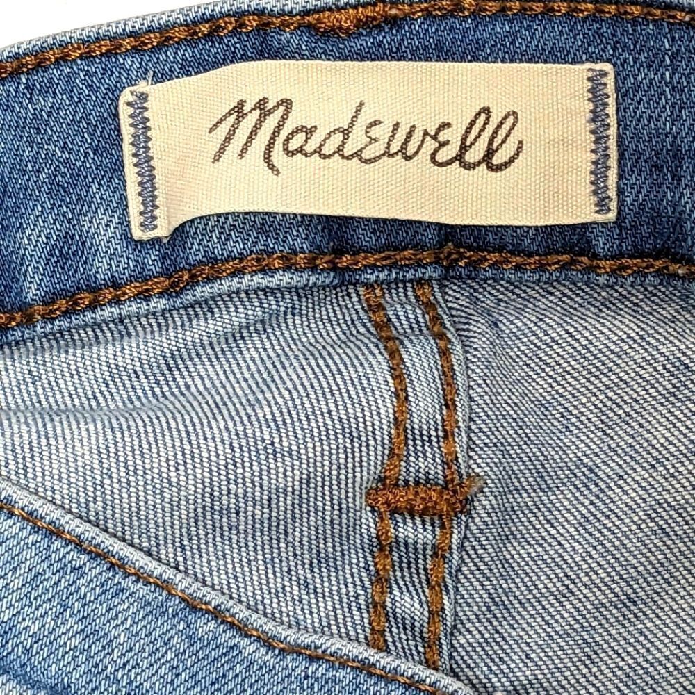 Madewell Cali Denim-Boot 4 Button Fly Jeans With Distressing Size 24 - Picture 11 of 14